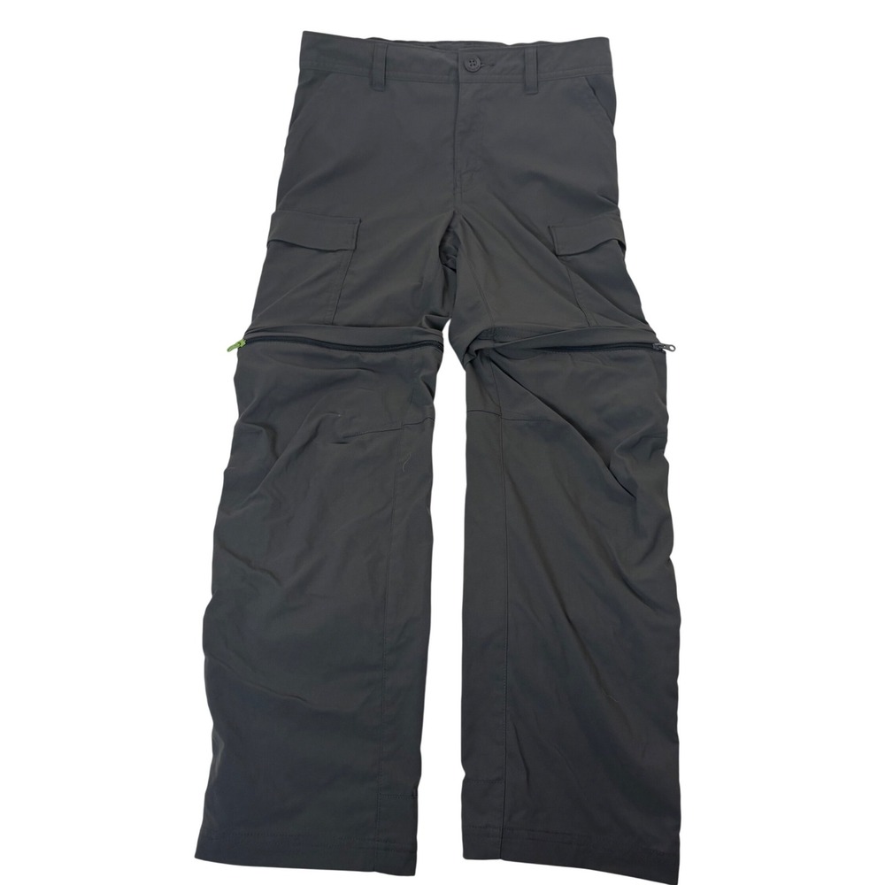 REI Co-op Convertible Cargo Pants Kids Medium 10-12 Gray Hiking Zip Off Gorpcore